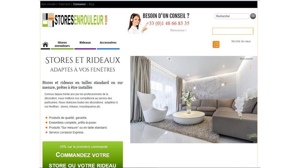 vente de stores et rideaux en ligne